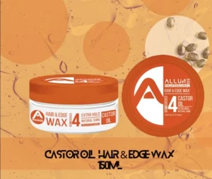 Hair And Edge Wax, 150ml - Castor Oil - Better Than Gummy - NO WHITE RESIDUE