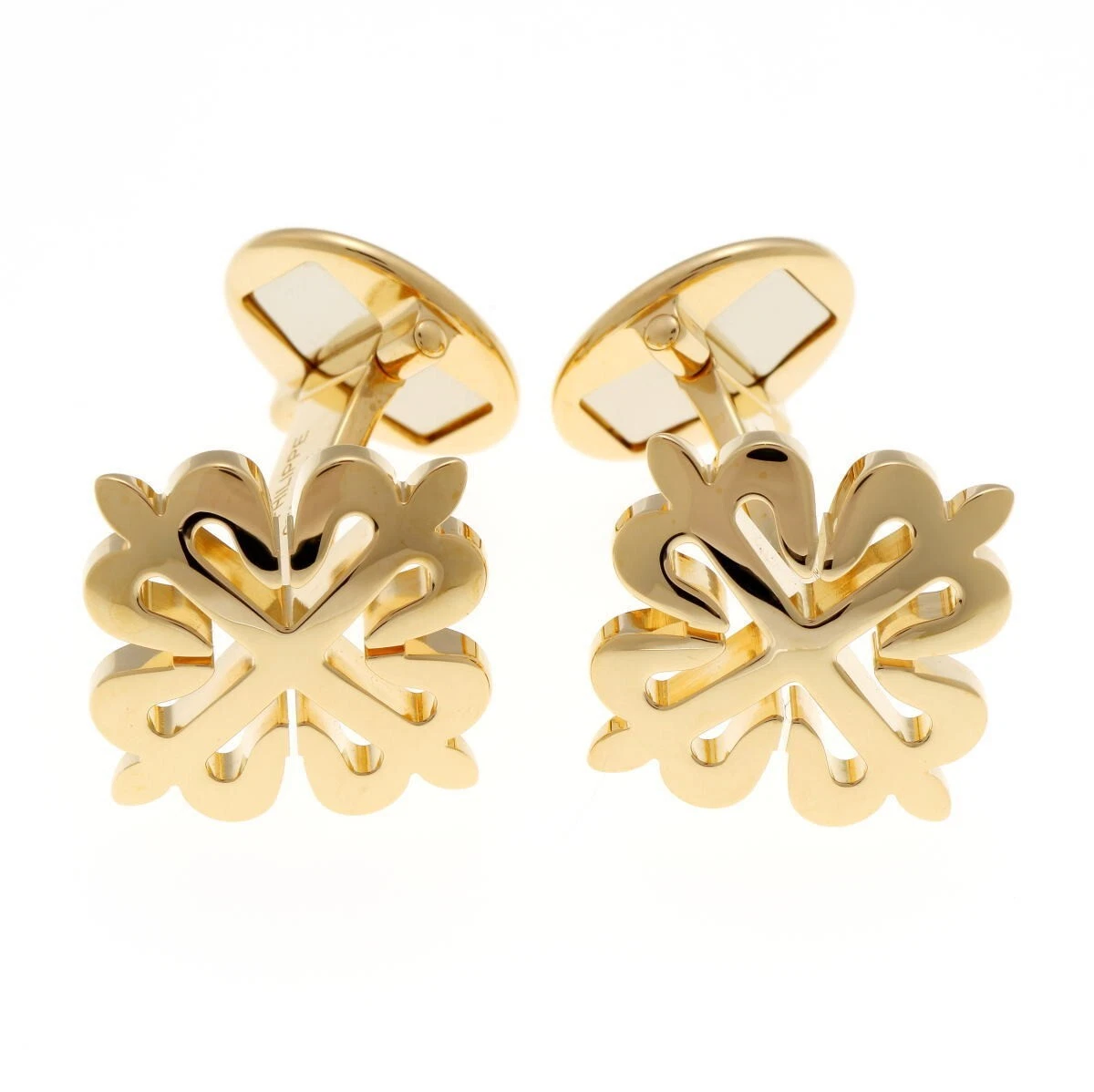 超美品 PATEK PHILIPPE ゴールド カフリンクス Authentic Patek Philippe Calatrava Cross Cuff Links Yellow Gold