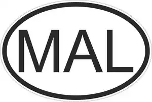 OVAL Aufkleber Flagge Ländercode Stoßstange Aufkleber Auto Malaysia Malaysisch MAL - Bild 1 von 1