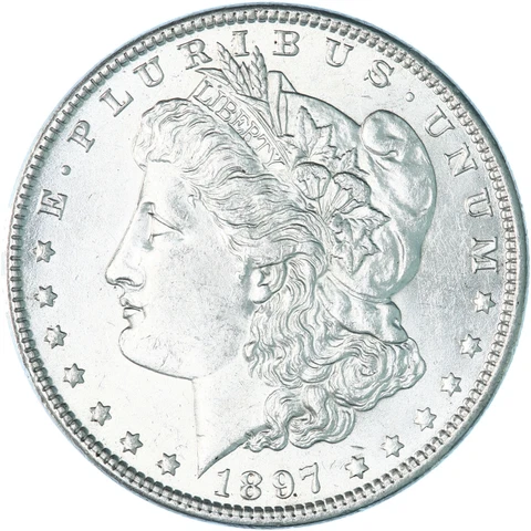 1897 (P) Morgan Silver Dollar Choice BU US Mint Coin See Pics A660 Cover