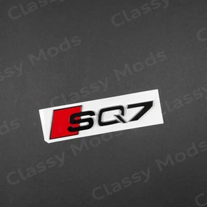 Audi SQ7 Gloss Black Emblem Badge Rear Letter Tail Trunk Lid Sport - Foto 1 di 2