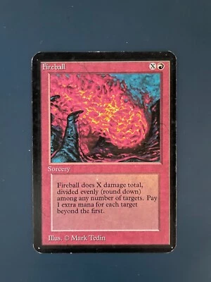 Fireball ALPHA edition LP (x1) Magic the Gathering MTG Old School - Image 1 of 2