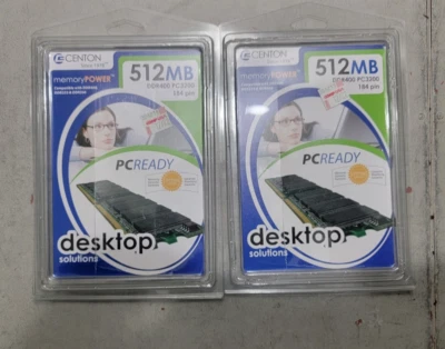 Centon 512MB DDR400 PC3200 RAM stick X 2 - Image 1 of 2