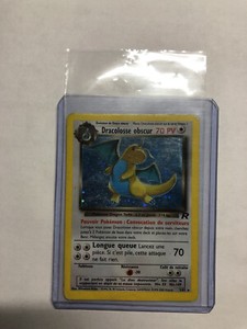 French Dark Dragonite HOLO Pokemon Card, 2000 Team Rocket Set, 5/82 LP