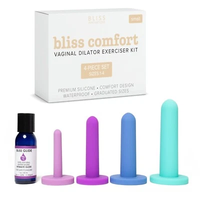 4 Vaginal Dilator Kit Sizes 1-4 Premium Silicone Pelvic Floor Exerciser & Glide - Image 1 of 4