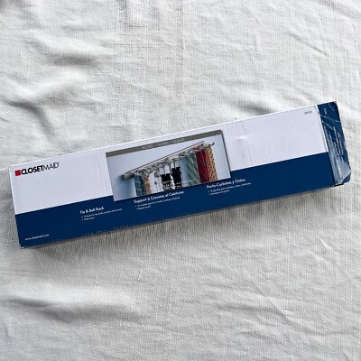 NIB ClosetMaid Tie Belt & Rack in Nickel Finish - 14 Hooks - Wall Mounted 38053 - Image 1 of 4