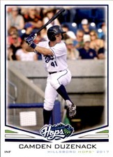 2017 Hillsboro Hops Grandstand #10 Camden Duzenack Melissa Texas Dallas Baptist