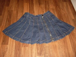 GIRLS PLACE ADJUSTABLE WAIST DENIM JEANS SKORTS / SHORTS SIZE 14 - Picture 1 of 4