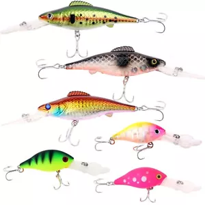 Fishing Lures Shallow Deep Diving Swimbait Crankbait Fishing Wobble Multi Jointe - Picture 1 of 15