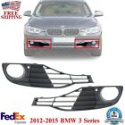 Fog Light Trims Left & Right Side Textured For 2012-2015 BMW 3 Series