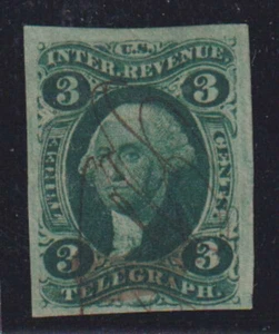 E3138: US #R19a Used, 4 Margins, Sound; CV $100 - Picture 1 of 1