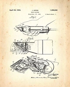 8791.Decoration Poster.Home room interior art print.Patent.Hair Clipper.Barber - Picture 1 of 1