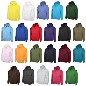 Uneek Heavyweight Hoodie - Unisex Thick Hooded Pullover Jumper for Men & Women - Picture 1 of 29