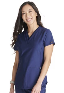Cherokee Scrubs Form V Neck Top CK843 NAV Navy Free Shipping - Picture 1 of 7