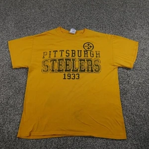Pittsburgh Steelers Shirt Mens Large Yellow Logo NFL Football Super Bowl Casual - Picture 1 of 11