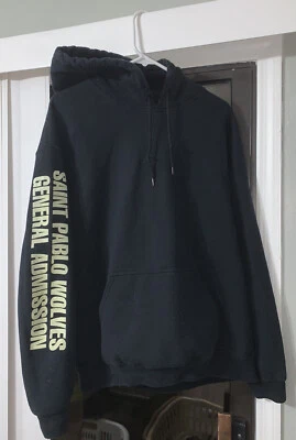 Sudadera con Capucha Kanye West Grande Saint Pablo Wolves Tour Merch Negra 2016 Yeezy Foto 1 de 3