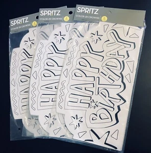 Spritz 18pc Happy Birthday Color In Crowns - Craft Activities for Kids - Picture 1 of 6