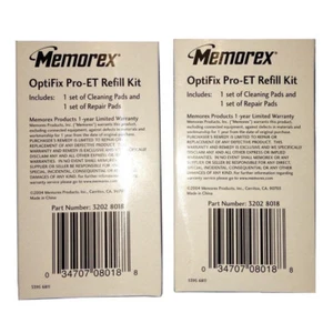 2 x Memorex Optifix Pro Refill Kit, Cleaning and Repair Pads - 2 Packages! - Picture 1 of 7