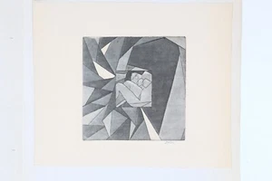 Leon Dolice etching, Abstract Female Figure unframed VERY RARE LOOK - Picture 1 of 4