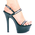 Ellie Rhinestone Platform Sandals High Heels Adult Women Shoes 601/DIAMOND
