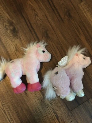 2 Webkinz Unicorn No Code - White Pink Ganz Stuffed Animals - Image 1 of 4