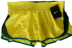 NEW NIKE [M] Women's DRI-FIT Running/Track/Gym Shorts-Yellow/Blue 555434-700 - Picture 1 of 2