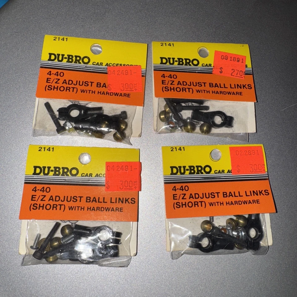 DU-BRO RC Car Accessories 4-40 E/Z Adjust Ball Links Short - Image 1 of 1