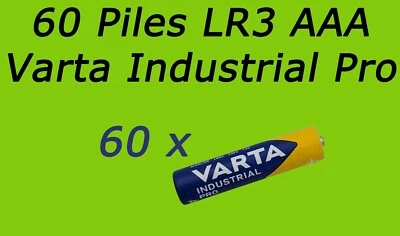60 PILES VARTA LR3 LR03 AAA 4003 E92 MICRO BATTERIE 1,5V ALCALINE INDUSTRIAL PRO