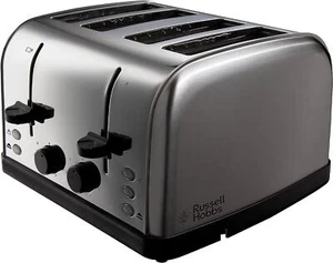 Russell Hobbs, Futura 4 Slice Toaster, 1500W, Stainless Steel, 18790 - Picture 1 of 6