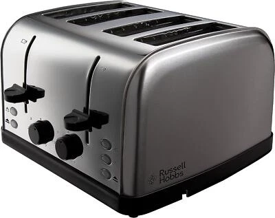 Russell Hobbs, Futura 4 Slice Toaster, 1500W, Stainless Steel, 18790 - Image 1 of 4