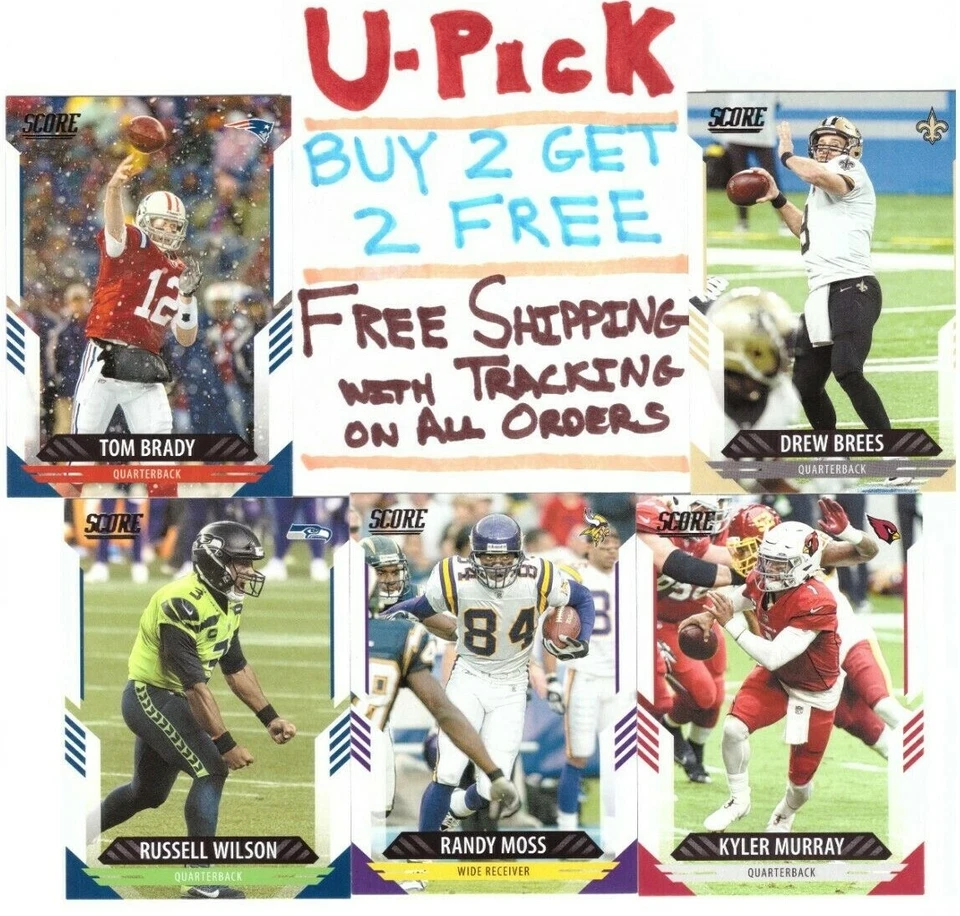 2021 Panini Score NFL Base HOF Vets (151 - 300) Buy 2 Get 2 FREE Ships FREE - Image 1 of 1