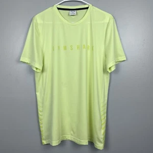 Gymshark Men's Sport Stripe T-Shirt Yellow Size M; Activewear, Gym, Training - Picture 1 of 10