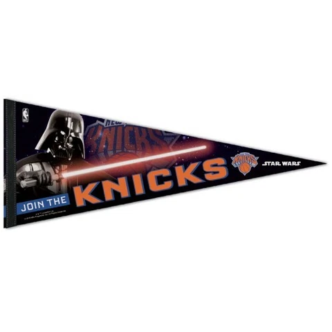 NEW YORK KNICKS DARTH VADER STAR WARS PREMIUM QUALITY PENNANT 12"X30" BANNER Cover