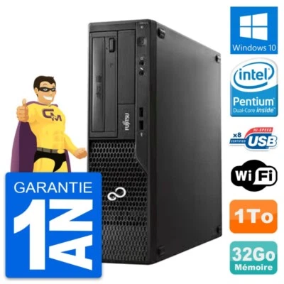 PC Fujitsu Esprimo E510 DT Pentium G2020 RAM 32Go Disco 1To Windows 10 Wifi - Imagen 1 de 4