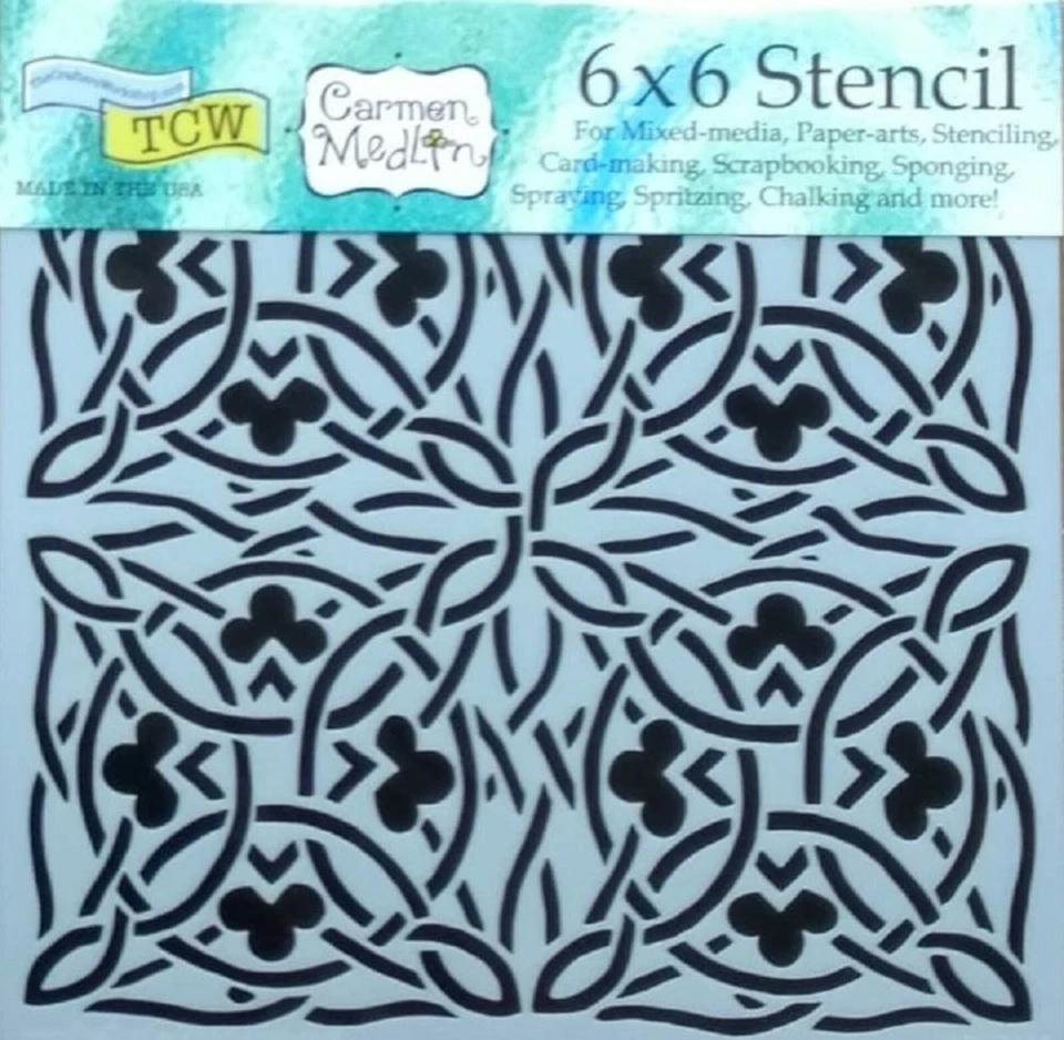 Celtic Stencil Irish Knot Stencils Mixed Media Painting Four Leaf Clover Pattern - Image 1 of 4