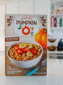 Trader Joe's Pumpkin O's Breakfast Whole Grain Cereal Oats and Brown Rice - Picture 1 of 3