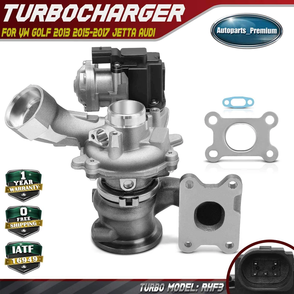 Turbocompresor para Volkswagen Golf 2013 2015-2017 Jetta Tiguan Audi A1 A3 Q3 Foto 1 de 4