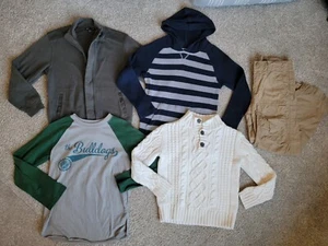 Lot of 5 Boys Gap Kids Fall Winter Lot Size 8 Cable Knit Sweater Khaki Pants - Picture 1 of 6