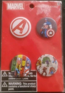 Marvel Button Pins Flash Hulk Iron Man Captain America - Bild 1 von 3