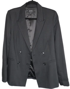 BARDOT - classic black - double breasted jacket - size 8 - lined #1389 - Picture 1 of 7