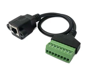 LAN Kabel 30 cm RJ45 Buchse zu 5 polig Leiterplattenstecker Adapter in Schwarz - Afbeelding 1 van 4