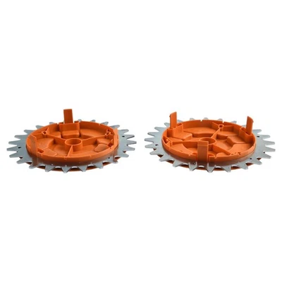 Orange Radnabenabdeckung für S&M Rasenmähroboter mit 2 Antirutschbolzen - Bild 1 von 4