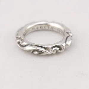 Vintage 1994 Chrome Hearts Sterling Silver 4.4"mm Scroll Band Ring Size 7 - Picture 1 of 8