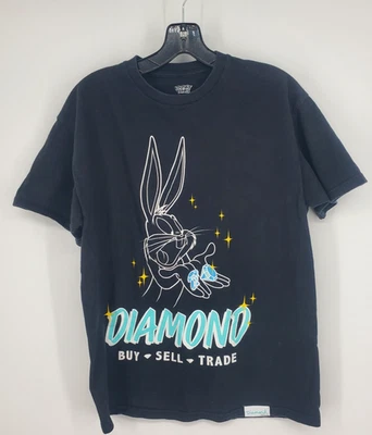 Camiseta Masculina Diamond Supply Co Tamanho Médio M Black Bugs Bunny Looney Tunes - Imagem 1 de 4