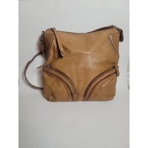 Cole Haan Handtasche Vintage 70er Jahre Stil hellbraun Leder - Bild 1 von 17