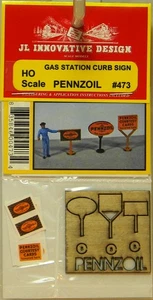 NEW HO JL Innovative Design #473 Pennzoil Gas Station Curb Sign Kit - Picture 1 of 1