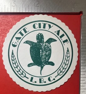 GATE CITY ALE 3,5 ZOLL RUNDER BIERUNTERSETZER SCHILDKRÖTE - Bild 1 von 2