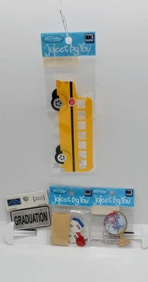 6 NOS Dimensional Stickers; 5 Jolee's and 1 Karen Foster Design; School Related - Image 1 of 4
