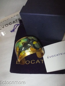 DESIGNER EVOCATEUR BUTTERFLIED BUTTERFLY 2" CUFF BRACELET GN-160 RETIRED NOS - Picture 1 of 5