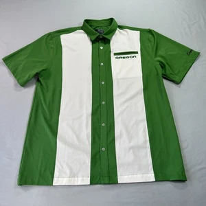 Oregon Ducks Shirt Mens Large Green White NCAA Football Bowling Eugene Colosseum - Picture 1 of 10